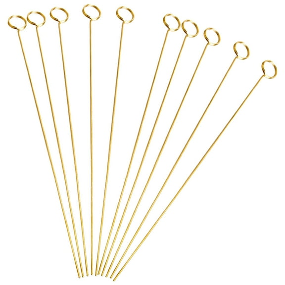 10 Pcs Floral Pick Clips Metal Card with Flowers Gift Cards Party Holder Raffle Ticket Drum Stick Plug in Round Wedding