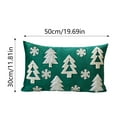 thumbnail image 3 of Christmas Embroidery Lumbar Pillow Cover 12x20 Inch | Beige Xmas Decorative Throw Cover for Sofa Couch | Winter Holiday Cushion Cover with Hidden Zipper | Festive Home Decor, 3 of 5