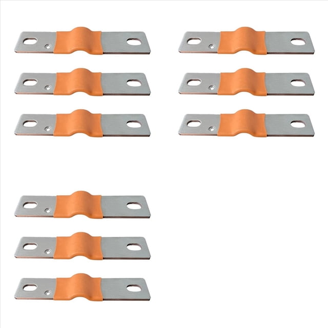 3X Conector de Barra Colectora para Batería Lifepo4, Conector Flexible de Cobre de 74 mm X 3 mm para Protector de Batería Lifepo4 de 280 Ah y 320 Ah.