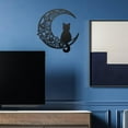 thumbnail image 3 of 13" Metal Wall Decor Black Cat Silhouette for Balcony Indoor Outdoor Porch StyleA, 3 of 8