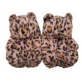thumbnail image 1 of Teddy Bear Slippers For Women, Cute Indoor Non-Slip Warm Slippers(Pink Leopard), 1 of 7