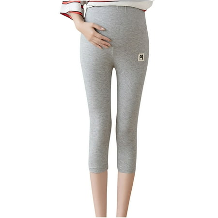 

XINSHIDE Women Leggings Solid Shorts Pants Cat Printing Loose Adjustable Maternity Pants Female Leggings