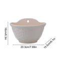 thumbnail image 3 of Wall Mounted Planter | Hanging Flower Pot for Outdoor Garden & Indoor Decor | Faux Rattan Style Plastic Planter with Drainage Holes | Semi-Circular Wall Basket for Herbs, Succulents & Hydroponics, 3 of 6