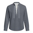 thumbnail image 6 of LYHaoo Boys Long Sleeve Shirt Kids Classic Lace up Theme Tops(9-10 Years), 6 of 7