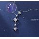 thumbnail image 5 of Collar de plata de ley 925 para adolescentes, collar, collar, colgante, collar, colgante de diamantes con tres estrellas, 5 of 5
