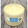 thumbnail image 3 of Hyoola 6" x 4.75" Ivory Unscented European Made 3-Wick Pillar Candles, Dripless Paraffin Wax with Smokeless Cotton Wicks, 3 of 5
