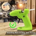 thumbnail image 5 of Prociv Cordless Hot Glue Gun, Fast Preheating Hot Glue Gun Kit with 30pcs Glue Sticks and Stand, USB Rechargeable Hot Melt Glue Gun Tools for Crafts, Arts, DIY and Festival Decorations Green, 5 of 7