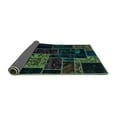 thumbnail image 2 of Ahgly Company Indoor Square Patchwork Turquoise Blue Transitional Area Rugs, 8' Square, 2 of 4