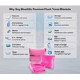thumbnail image 3 of BlueHills Premium Soft Travel Blanket Pillow Airplane Throw - Pink, 3 of 8