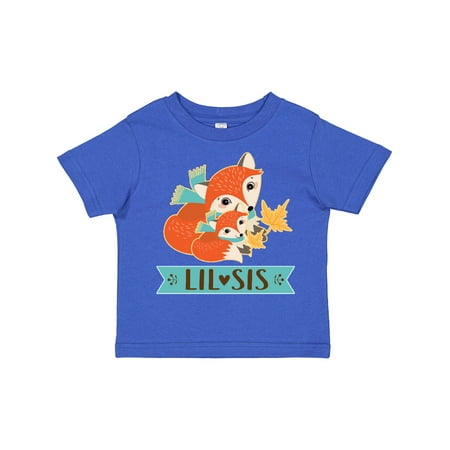 

Inktastic Little Sister Woodland Fox Girls Gift Toddler Toddler Girl T-Shirt
