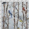 thumbnail image 3 of Soimoi Bird & Flowers Print,Cotton Cambric, Quilting Fabric Sold by The Yard 42 Inch Wide, Medium Weight Cotton Fabric, SewingSupplies,Light Blue, 3 of 5