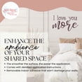 thumbnail image 2 of I Love You More Quote Decals for Wall - Die-Cut Vinyl Wall Art - Family Quotes Wall Decor - Wall Decals for Bedroom - Matte Vinyl Wall Decal Sayings, 33x20-Inch, Eggplant, 2 of 5
