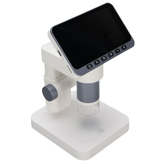 Microscope Électronique, Écran HD 4.5 Pouces, Grossissement 12MP 5-32x, 8 Lumières LED & Stockage 128GB pour Éducateurs, Hobbyistes