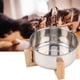 thumbnail image 4 of Comedero para perros y gatos con cuenco de alimentación para mascotas de acero inoxidable con soporte inferior para cachorros de gatos pequeños, 4 of 8