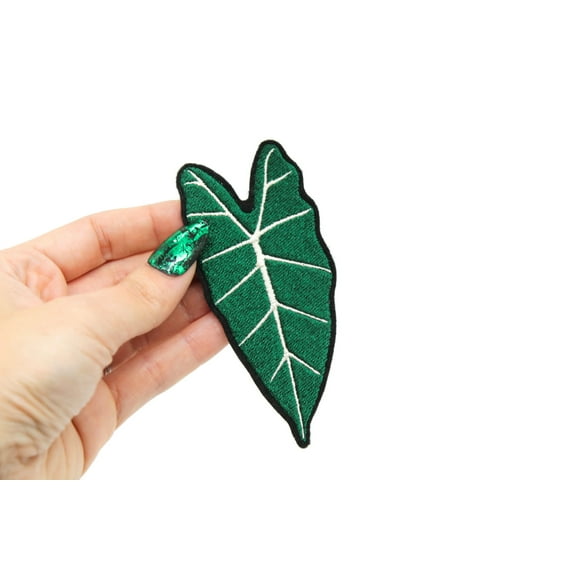 Alocasia Leaf Plant Iron On Embroidered Patch
