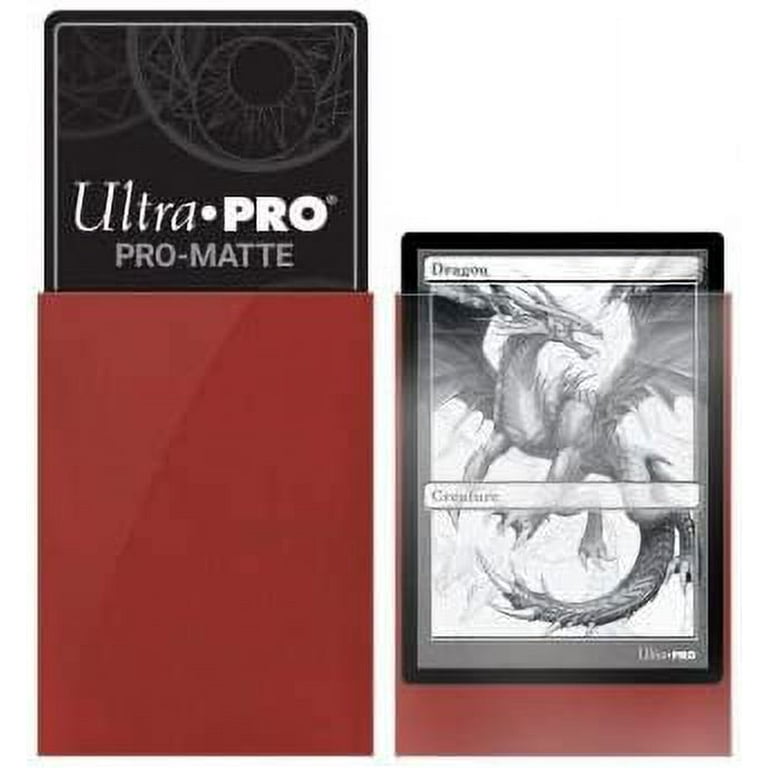 Ultra Pro 84516 Standard Pro Matte Card Sleeves 100 Pack-Red