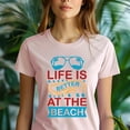 thumbnail image 5 of Life Is Better at the Beach T-Shirt – Summer Quote Graphic Tee, Navy, Size 4XL, 5 of 6