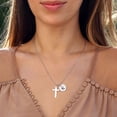 thumbnail image 2 of Turandoss Cross Pendant Necklace for Women Letter Pendant Initial A-Z Necklace Gifts Jewelry for Women, 2 of 6