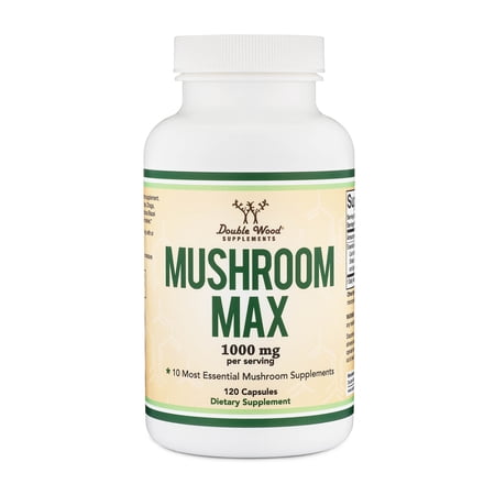 Mushroom Max - 120 x 500 mg capsules - Blend of 10 Different Mushroom Supplements