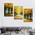 thumbnail image 4 of Nawypu  Large Orange Trees Giclee Canvas Prints Wall Art Paintings Pictures for Home Decor - Far Seeing Modern Stretched and Framed Autumn Forest Landscape Artwork 12''x16''X3 Panels, 4 of 4