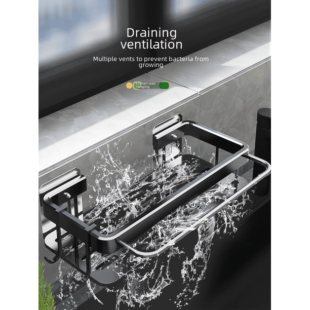 Estante de tela Estante de almacenamiento de cocina Estante de almacenamiento Estante de almacenamiento Escurridor de esponja para fregadero Cesta colgante Artefacto de drenaje para fregadero Estante