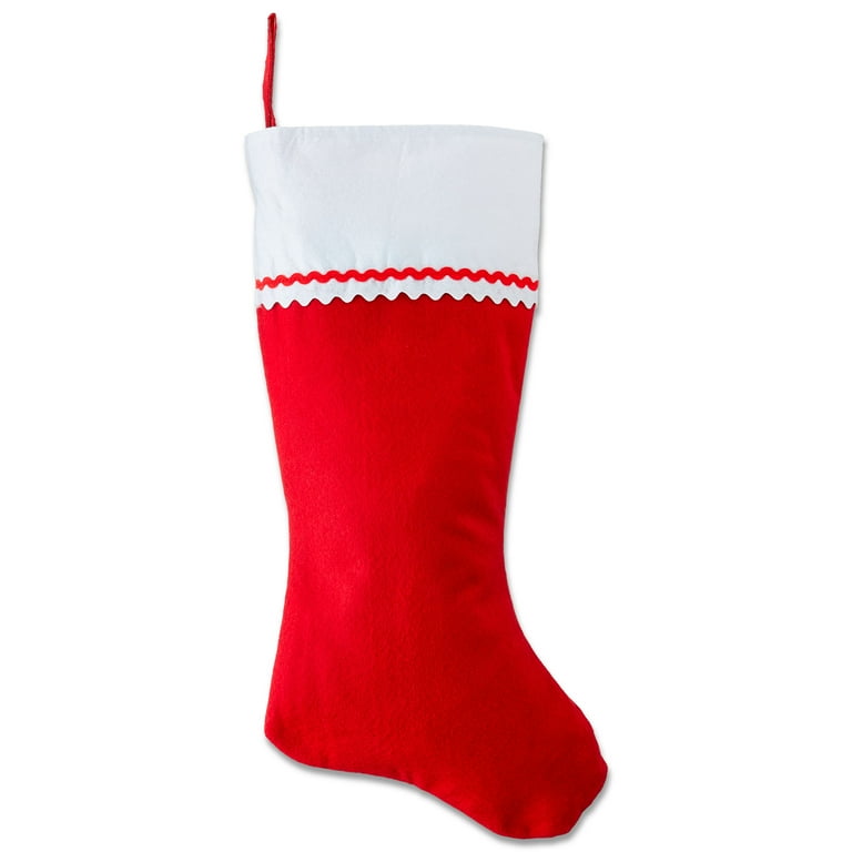 Felt Christmas Stocking, Red and White, 19", by Holiday Time