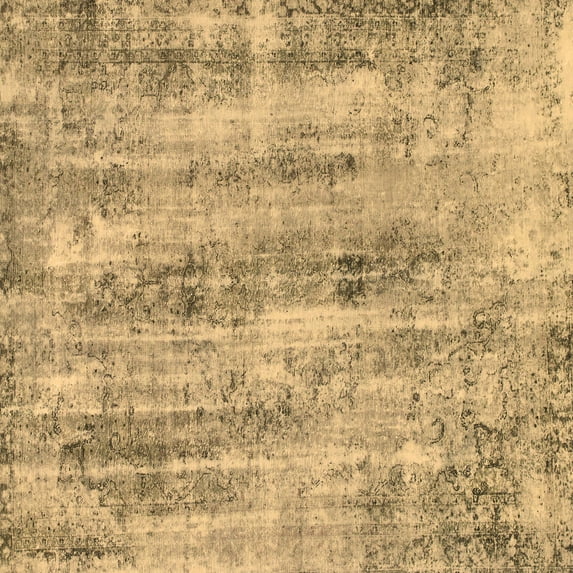 Ahgly Company Indoor Square Abstract Brown Modern Area Rugs, 4' Square
