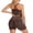 Brown, variant on Helii Women's Snake Print 2 Piece Yoga Set Racerback Crop Tank Top With Built In Bra and High Waist Tummy Control Biker Shorts Seamless Ribbed Workout Outfits for Gym Running Yoga