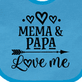 thumbnail image 4 of Inktastic Mema and Papa Love Me Girls Baby Bib, 4 of 4