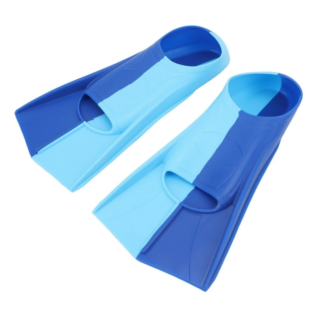 2pcs Silicone Swim Fins Blue Anti Slip Swimming Flippers Professional Multifunctional with Freediving for Training