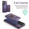 thumbnail image 4 of MAGKING Case For Samsung Galaxy S26 Ultra 5G, RFID Blocking, PU Leather,Compatible With MagSafe Detachable 2 In 1 Wallet With Card Slots,Metal Ring Kickstand Magnetic Protective Cover,Purple, 4 of 8