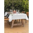 thumbnail image 4 of 52x70 Inch Outdoor Tablecloth with Umbrella Hole Zipper Rectangle Pink Flowers Rectangular Tablecloths Outside Waterproof Romantic Floral Leaves Black Striped Patio Table Cloth Cover for Picnic Party, 4 of 8
