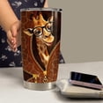 thumbnail image 2 of Giraffe Tumbler 20oz Stainless Steel Insulated Coffee Travel Mug Cup for Women Girls Giraffe Gifts for Birthday Christmas Mothers Day, 2 of 6