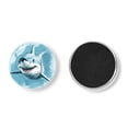 thumbnail image 2 of Strong Round Refrigerator Magnet Fridge Sticker, Watercolor Great White Shark Clear Aesthetic Glass Refrigerator Magnets for Glass Whiteboard, Kitchen and Lockers Associations (1.18*1.18 Inch), 2 of 3