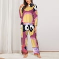 thumbnail image 3 of Lsque Bluey Pattern Long Sleeve Pajama Set for Women - Soft 2-Piece Sleepwear and Loungewear Set with Pockets, Comfy Nightwear, 3 of 8