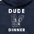 thumbnail image 2 of Instant Message - Dude Dinner Energy Drink Protein Bar - Men's Pullover Hooded Fleece Sweatshirt, 2 of 5