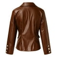 thumbnail image 6 of Fashion Womens Outwear Women'S Autumn And Winter Long Sleeved Double Fashion Pu Leather Jacket Small Jacket, 6 of 6