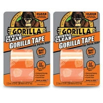 Gorilla Tape Crystal Clear Repair Tape Underwater Extra Thick Adhesive 1.5 in x 15 ft Roll, 2-Pack