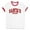White/Red, variant on Arch Santa's Favorite Ringer Tee Shirt Unisex Large White/Red