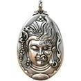thumbnail image 4 of Buddha Demon Pendant Necklace for Men Solid Metal Amulet Vintage Style Hip Hop Jewelry Accessory, 4 of 6