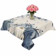 thumbnail image 2 of Blue Fall Pumpkins Table Cloth Waterproof Tablecloths, Thanksgiving Maple Leaf Tree Tablecloth Dining Table Cover for Kitchen Party Tabletop Outdoor, Square Tablecloth 60x60 Inch, 2 of 9