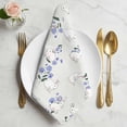 thumbnail image 2 of Easter Bunny Cloth Napkins, Spring Purple Flower Rustic Rabbit Farmhouse Washable and Reusable Dinner Napkins Set of 2, Table Napkin for Kitchen Party Birthday Wedding Hotel Housewarming 20"x20", 2 of 9