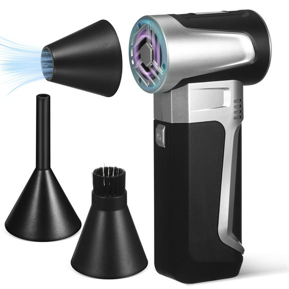 Ventilador de mano de alta velocidad, potente soplador de aire eléctrico, mini ventilador portátil para actividades al aire libre, oficina, hogar y secado de automóviles.