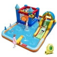 thumbnail image 1 of Costway Giant Water Slide Bounce House with Climbing Wall Splash Pool 735W Blower Included, 1 of 10
