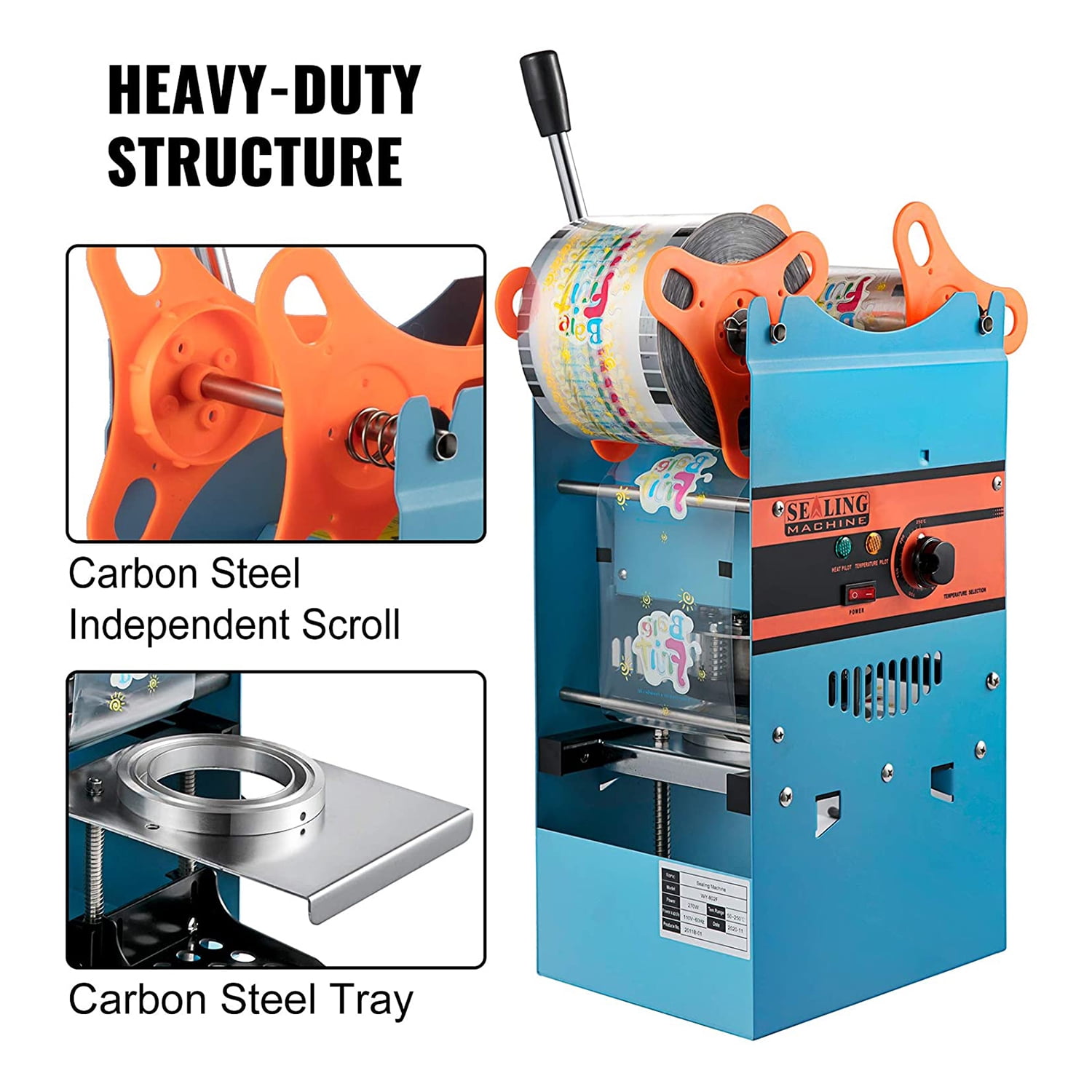 Buy CJC Manual Tea Cup Sealer Machine, 300500 Cup/h Boba Tea Sealer