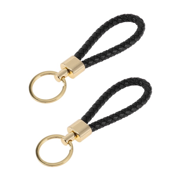 Llavero de Bargains Únicos, Llavero Universal con Anillo para Llaves de Fob para el Hogar, Aleación de Zinc, Tono Dorado y Negro, 2 Pcs