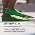 thumbnail image 3 of Aletas de natación FINIS Booster para niños, flotantes, de goma, color verde 3XS, 3 of 4