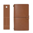 thumbnail image 3 of Injueey Cuaderno de cuero A6, soporte para teléfono de estilo Vintage, diario con cuerda, hebilla de cobre, material escolar y de oficina, libro para Suministros de escritura y corrección Marrón, 3 of 6