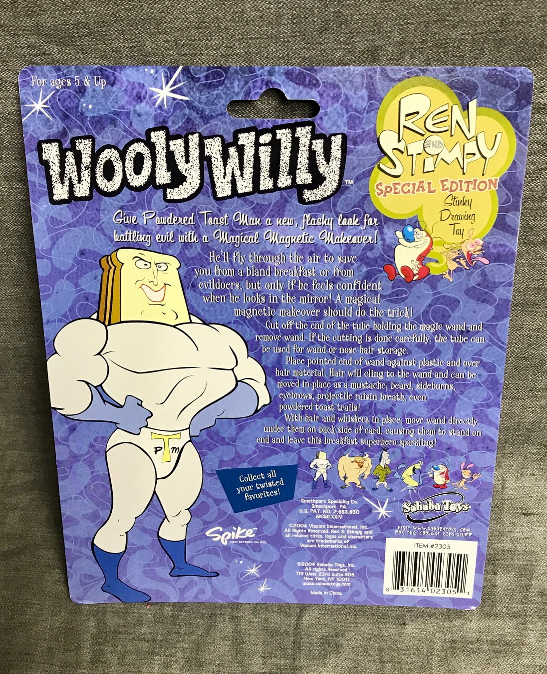 Powdered Toast Man from Ren Stimpy Wooly Willy Magnetic Drawing