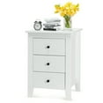 thumbnail image 1 of Costway Table de Chevet Moderne avec Tiroirs Rangement Chambre Blanc, 1 of 10